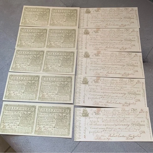 VTG Colonial
Williamsburg Bundle of 10 
One Dollar Bills 1996 in Orig Pamphlet - Picture 4 of 16